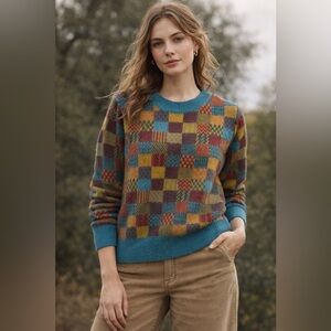 Vintage patchwork women’s Sweater size S